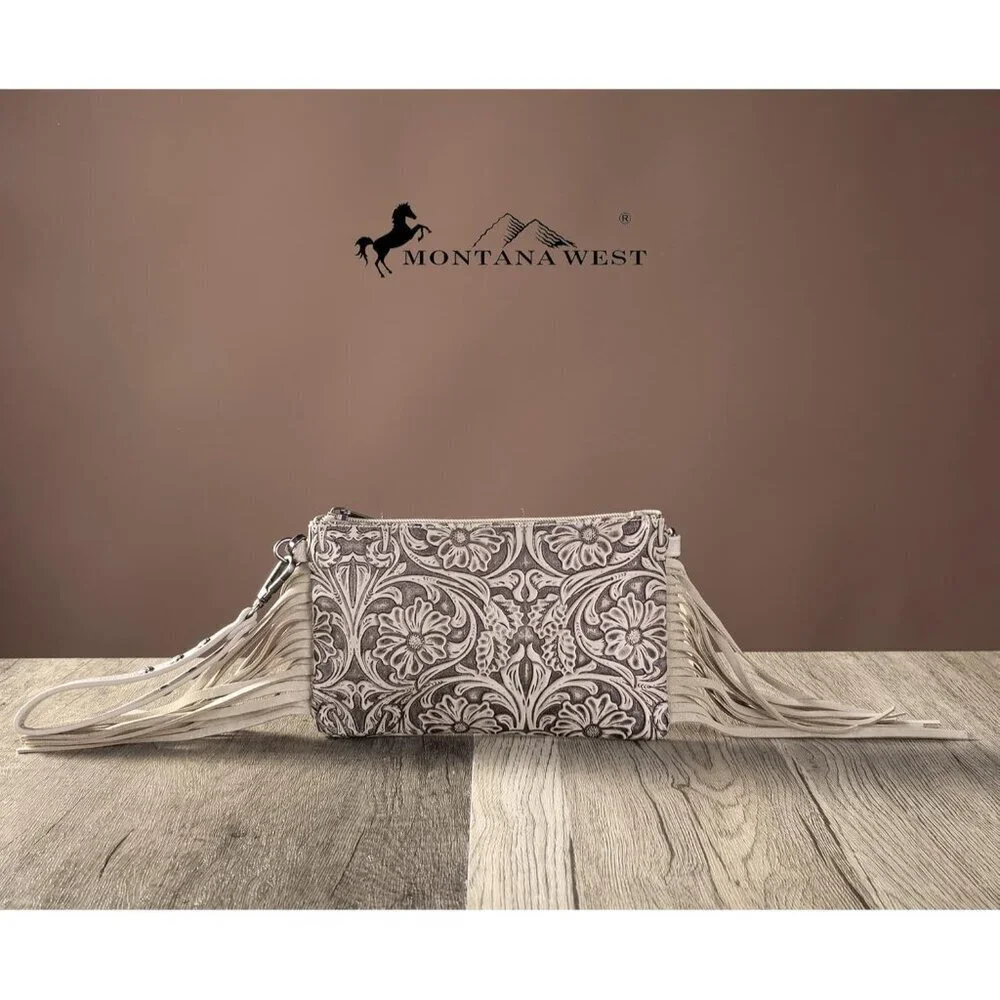 Western Leather Crossbody Bag Women's Small Purse Credit Card Slots